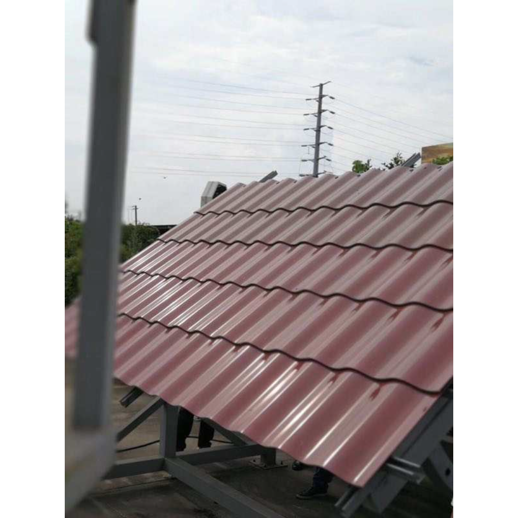 30W Dobbeltglas Buede Solcelletagsten - Hantile M30 - Rød - Solarcell ApS - solcelletagsten-buede-dobbeltglas-hantile-30w -