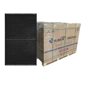 Palle med 36 stk Bluesun 415W Shingled Solcellepaneler