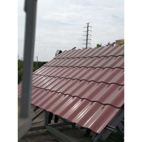 30W Dobbeltglas Buede Solcelletagsten - Hantile M30 - Rød - Solarcell ApS - solcelletagsten-buede-dobbeltglas-hantile-30w - 