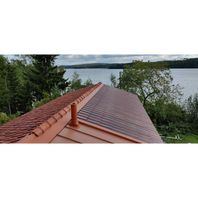 30W Dobbeltglas Buede Solcelletagsten - Hantile M30 - Rød - Solarcell ApS - solcelletagsten-buede-dobbeltglas-hantile-30w - 