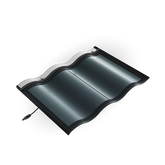 30W Dobbeltglas Buede Solcelletagsten - Hantile M30 - Sort - Solarcell ApS - 30w-double-glass-solar-roof-curved-tile-hantile-m30-black - 
